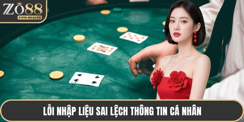 Lỗi nhập liệu sai lệch thông tin cá nhân